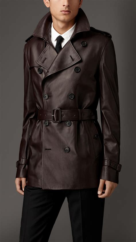 burberry mens leather coat|burberry men's coats on sale.